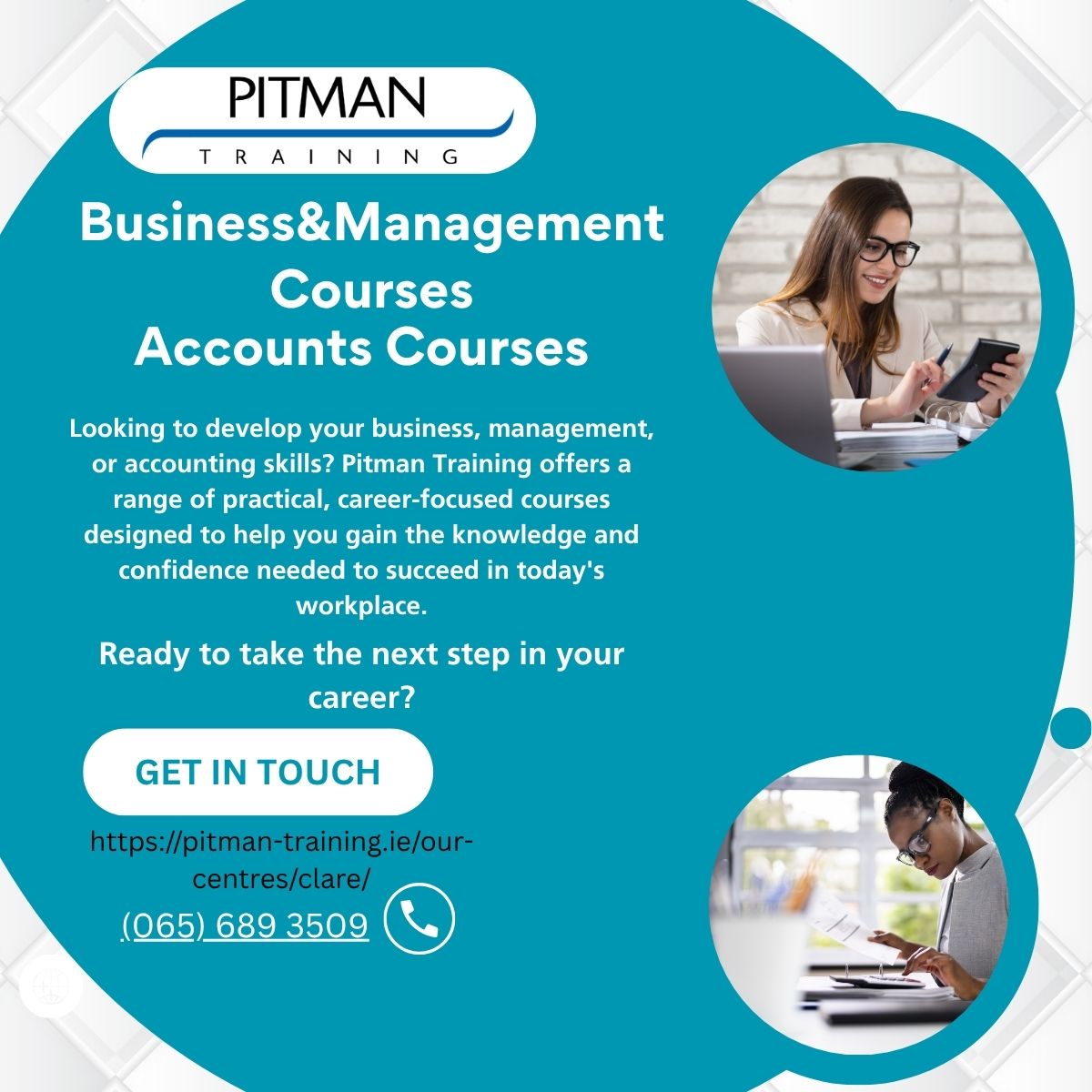 clare_pitman's tweet photo. Gain the skills employers are looking for. 💼

Whether you're pursuing a career in business, management, or accounting, Pitman Training offers flexible learning with dedicated support every step of the way.

#BusinessCourses #ManagementTraining #AccountingCourses https://t.co/mr1Amdu2o8