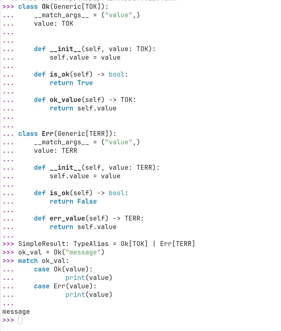 aspeddro's tweet photo. @bbelderbos With pattern matching is very nice!! https://t.co/KBZvruSInV