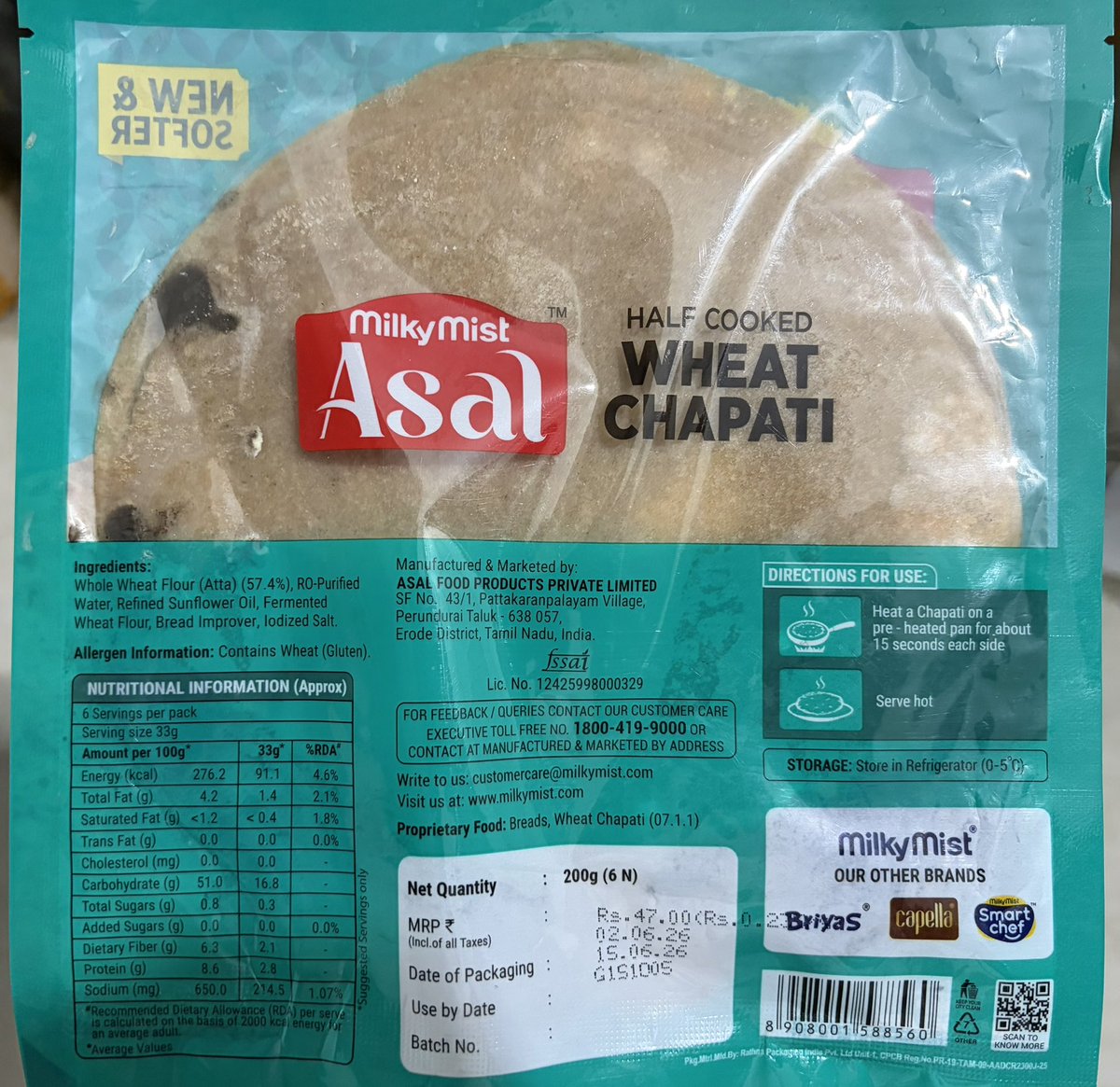 dr_paddys's tweet photo. Ordered chapati from @SwiggyInstamart. Received mouldy, rotten product. Visible fungal growth. This isn't a quality lapse — it's a food safety failure.

Refund processed. But supplying rotten packaged food is an offence, not just a customer service issue.

@Swiggy @fssaiindia https://t.co/SjBemUfzAq