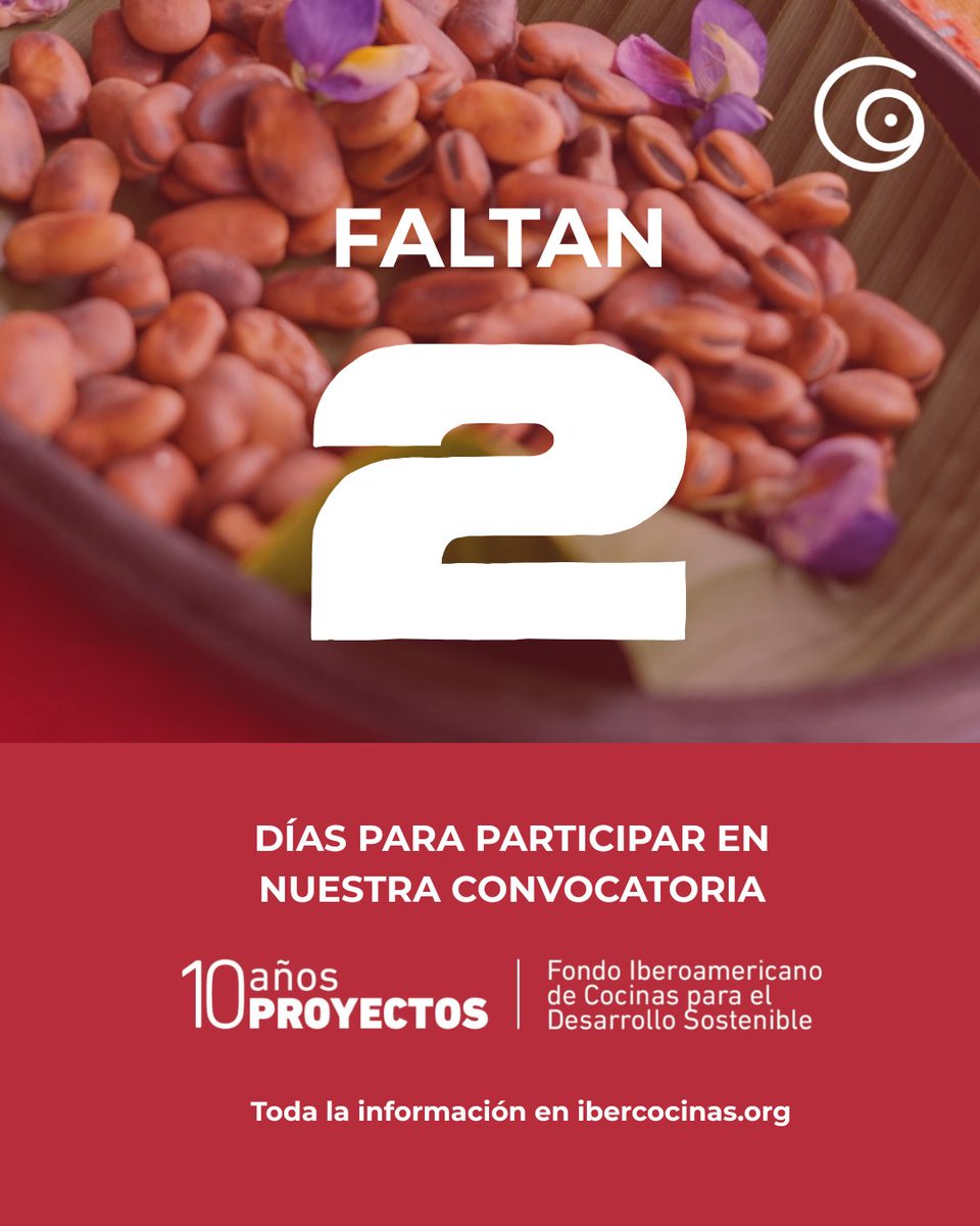 _ibercocinas's tweet photo. ⚠️Hasta el 11 de junio podrás postularte al #FondoIbercocinas 2026. ¡Buscamos impulsar a 10 iniciativas únicas!

📬  ¿Tienes dudas de último minuto? Escríbenos a: contacto@ibercocinas.org

🔗 Encuentra las bases completas e inscríbete en https://t.co/Mhvna5aTX4 https://t.co/U7QE1VV5gt