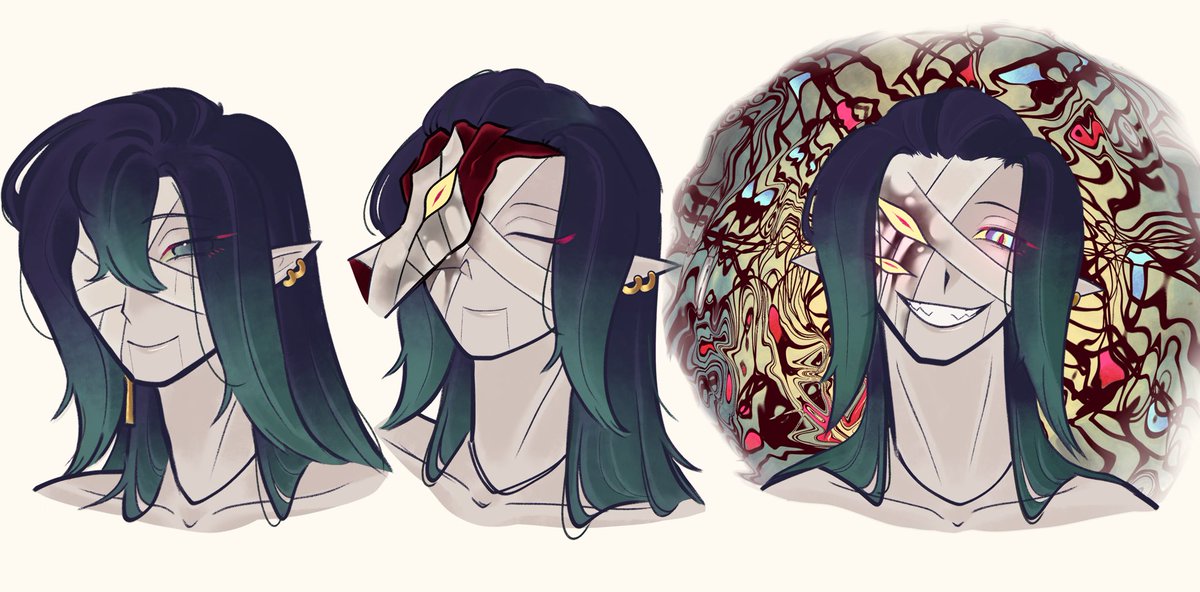 2CBeyondthestar's tweet photo. He was ragebaiting me so bad when I colored so here’s this other version with a different hair color I liked </3 https://t.co/NL9erZeOFh