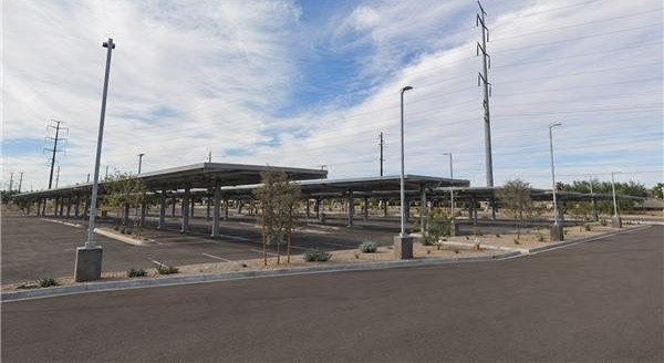 valleymetro's tweet photo. As part of Valley Metro's ongoing heat mitigation efforts, shade canopies are being installed at the Baseline/Central Ave Park-and-Ride to keep riders and their vehicles cool.

Work begins this Thursday, June 11. Some parking stalls will be temporarily unavailable as work progresses, with Phase 1 impacting parking in the east lot nearest Central Avenue.

For details and schedule impacts, visit https://t.co/XFYEaddjMG