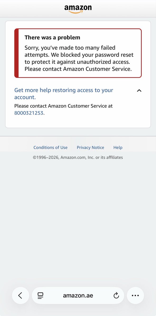 mojrdw8m's tweet photo. @AmazonAE Why was my account closed and suspended? How can I contact you in writing? https://t.co/wrjEEDrzz6