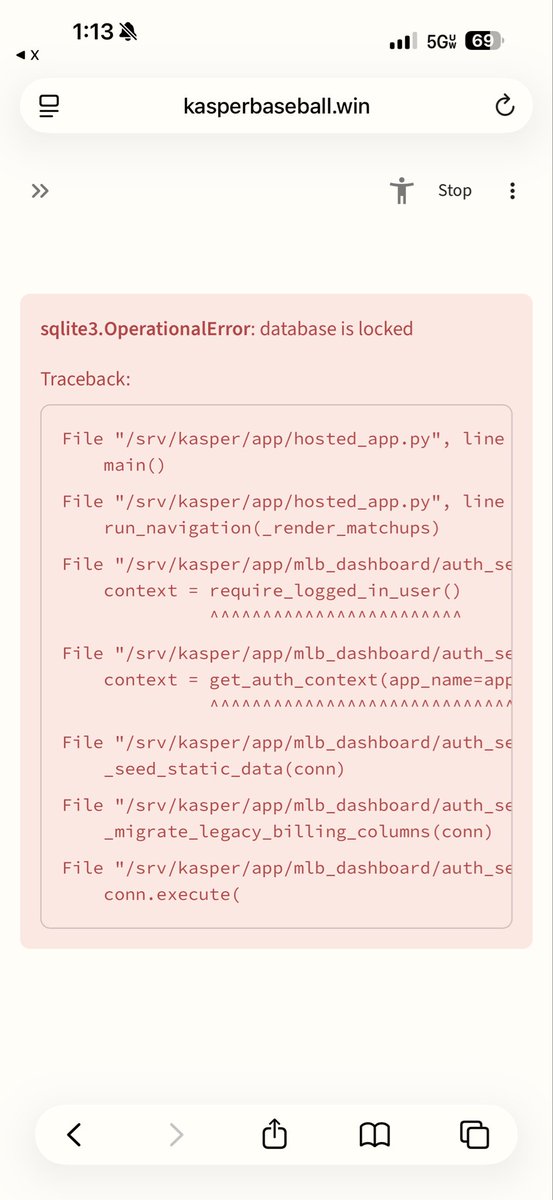 callhimsb's tweet photo. @KasperMLB I paid an this is all I see now https://t.co/Ejnh1tOFyJ