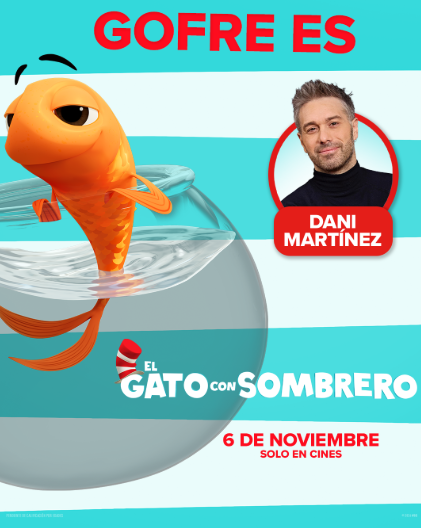 MoobysEs's tweet photo. Arturo Valls se une a “EL GATO CON SOMBRERO”
poniendo voz en español a “el Gato”. Además, Dani Martínez dará voz al personaje “Gofre” en la próxima película de animación.

“El Gato con Sombrero” la primera producción de Warner Bros. Pictures Animation https://t.co/7buSqcopXu