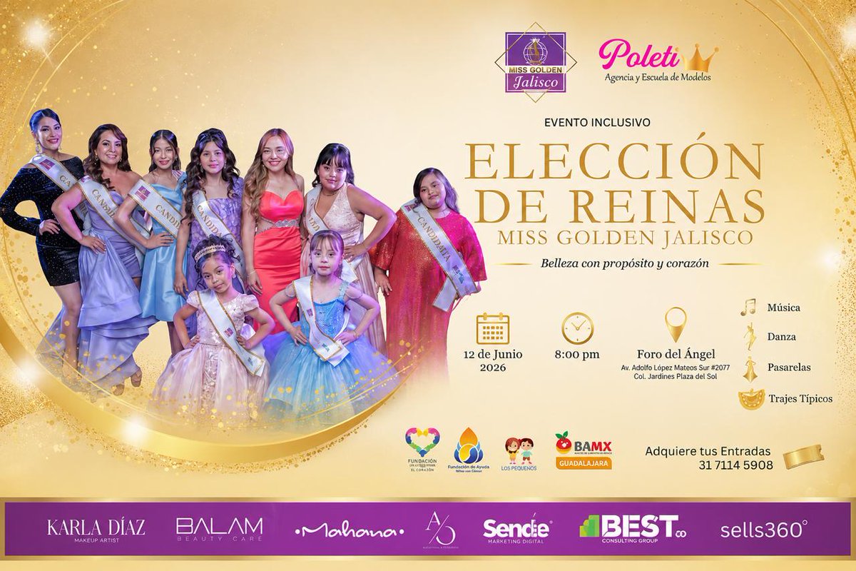 FundHospitales's tweet photo. Agradecemos por sumarse al primer certamen de belleza inclusivo por primera vez en Jalisco para niñas con síndrome de Down y por apoyar un proyecto que impulsa la inclusión, los sueños y el talento de nuestras pequeñas reinas 🫶. @missgoldenmexico @misspetitemexico https://t.co/ORhVtmt7vM