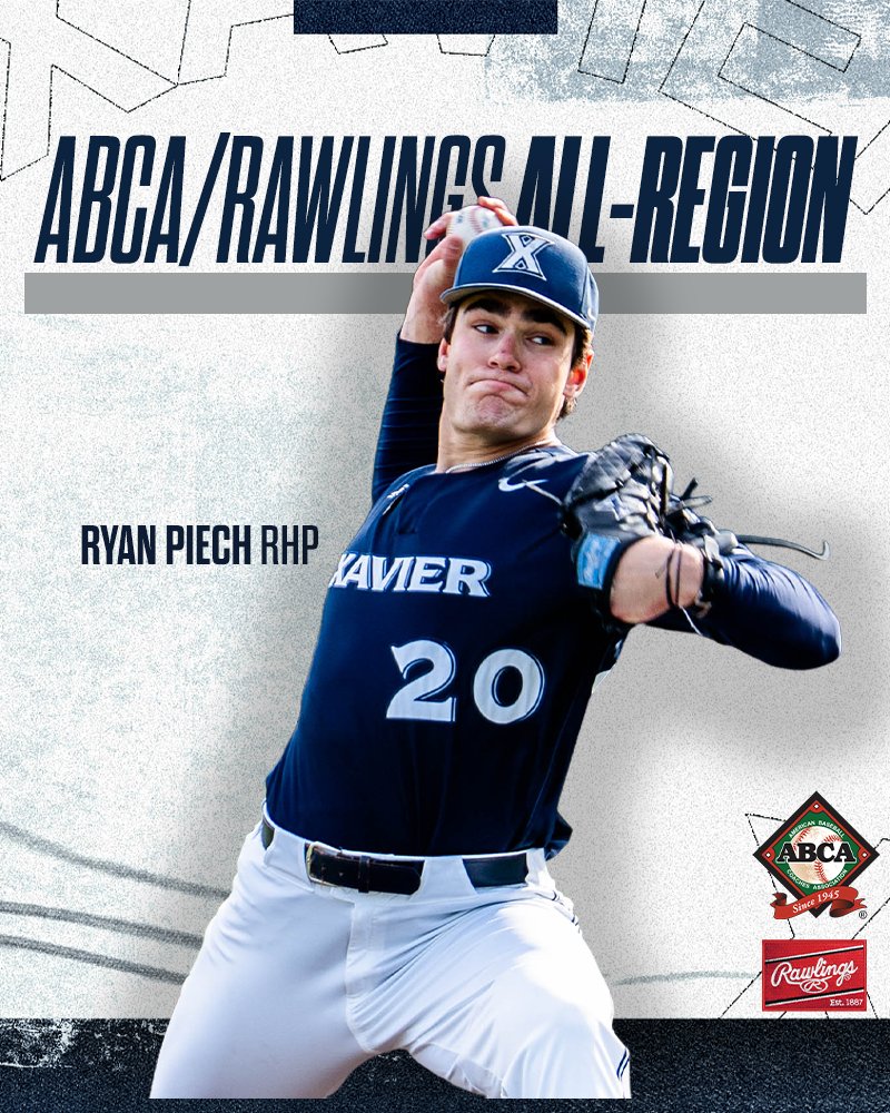 XavierBASE's tweet photo. Clay Burdette and Ryan Piech earn All-Region honors from @ABCA1945 / @RawlingsSports!

MORE:  https://t.co/0DmsQ9vfka https://t.co/evJ0AKGLOi