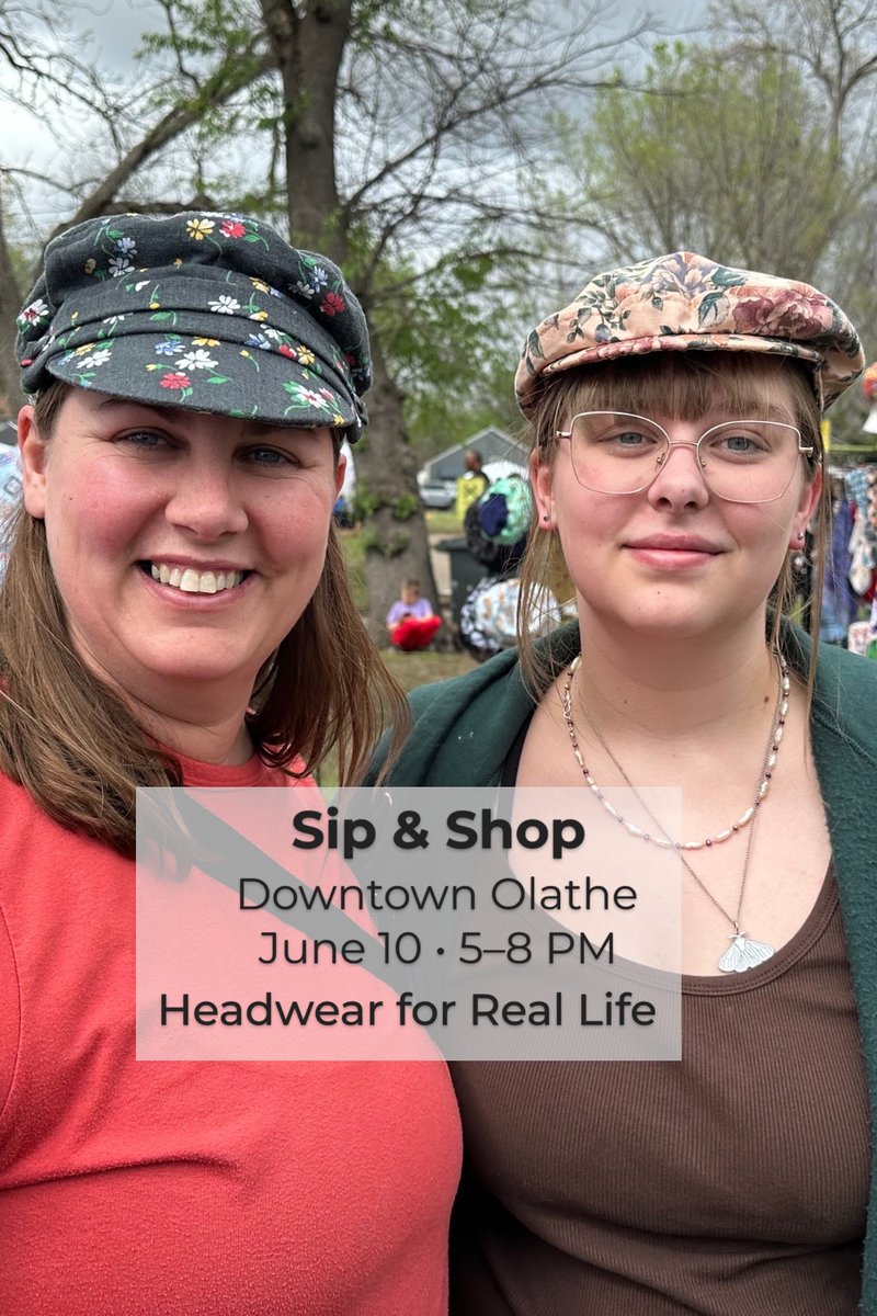 RawlsRileyCreat's tweet photo. Looking for a relaxing evening out?

Join us at Olathe Sip &amp; Shop tomorrow evening for local makers, food trucks, music, and community in Downtown Olathe.

📍 Downtown Olathe
⏰ 5–8 PM
https://t.co/dVZ5zSJDF5

#OlatheSipAndShop #HeadwearForRealLife #RawlsRileyCreations https://t.co/khbk1Qr0t5