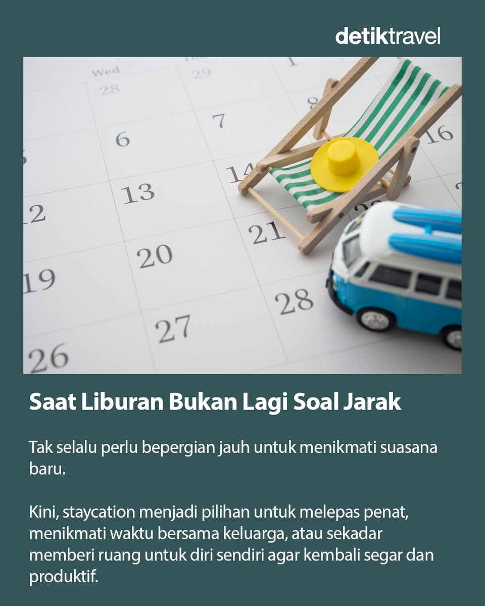 detikTravel's tweet photo. ✨ Staycation mewah kini nggak harus jauh dari kota.

Nikmati pengalaman menginap bintang 5 di Surabaya dengan kamar luas, fasilitas premium, dan promo mulai Rp 999 ribu nett termasuk sarapan. 🏨💫 

#detikTravel #Staycation #Surabaya #TransLuxuryHotel https://t.co/qbNXy0bhyr