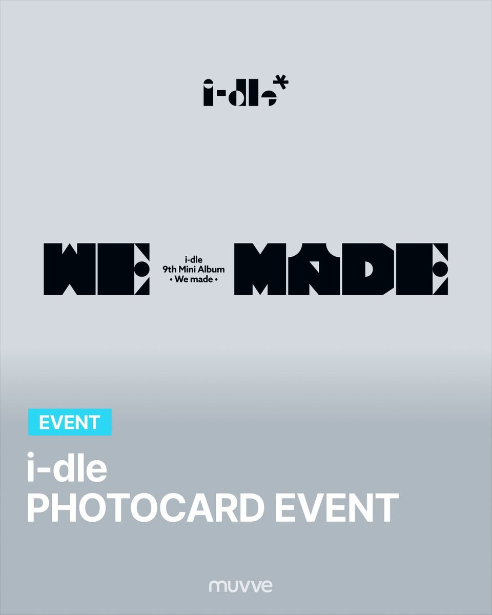 idlecards's tweet photo. I-DLE ‘We Made’ Muvve Pre-Order Benefit

#IDLE #아이들 https://t.co/0KNMDQrgBf