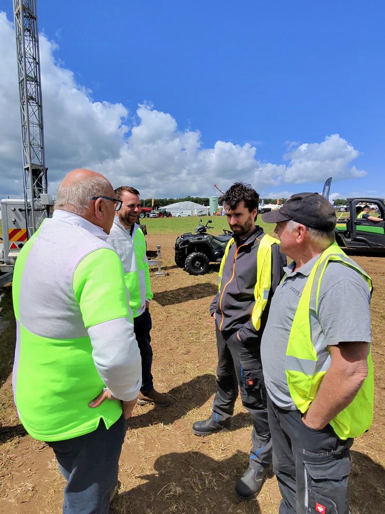 SoilMaxRyan's tweet photo. Not quite sure what they were going on about, but big thanks to @AABLandDrainage for getting the plow to booth #503 @soilmaxdotcom and @FarmX_ag booth at the @CerealsEvent.  
#cerealsevent2026 #landdrainage #ukfarming #tileplough https://t.co/9NBWGw6qQa