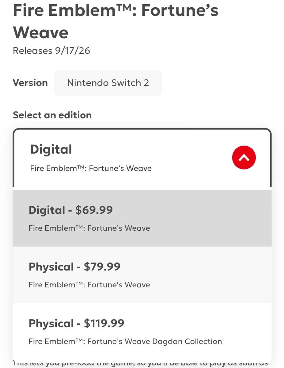 TheNamesAbe's tweet photo. I like Fire Emblem but not $80 much 💀 https://t.co/smJSiQSEpq