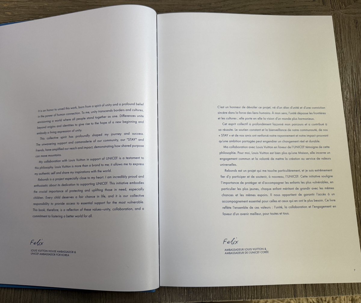 SKZOT8_LOVE's tweet photo. For Felix to participate in such a big way makes my heart happy. The book is stunning &amp; the lenticular soccer ball is so cool! Also Felix’s forward is beautiful. So glad my contribution helps such a worthy cause.💖

#FELIXxLouisVuitton 
#FELIXxUNICEF
#FELIXxLVxUNICEF https://t.co/citpdNOkvv