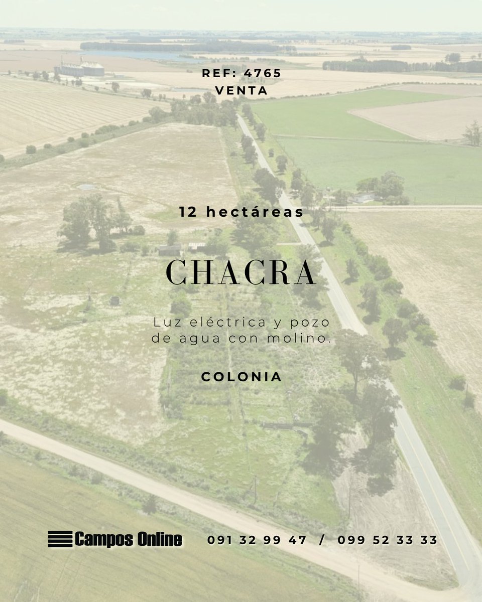 camposonlineuru's tweet photo. Por más información visite: 💻 Referencia 4765 en https://t.co/FSEirOLPKD                                                            
O contáctenos: 📩 

🌱Inmobiliaria Rural Campos Online Uruguay 🇺🇾

.

#colonia   #propiedadenventa #campo #inversion #campoenuruguay #campoenventa https://t.co/7WvRTc44Qz