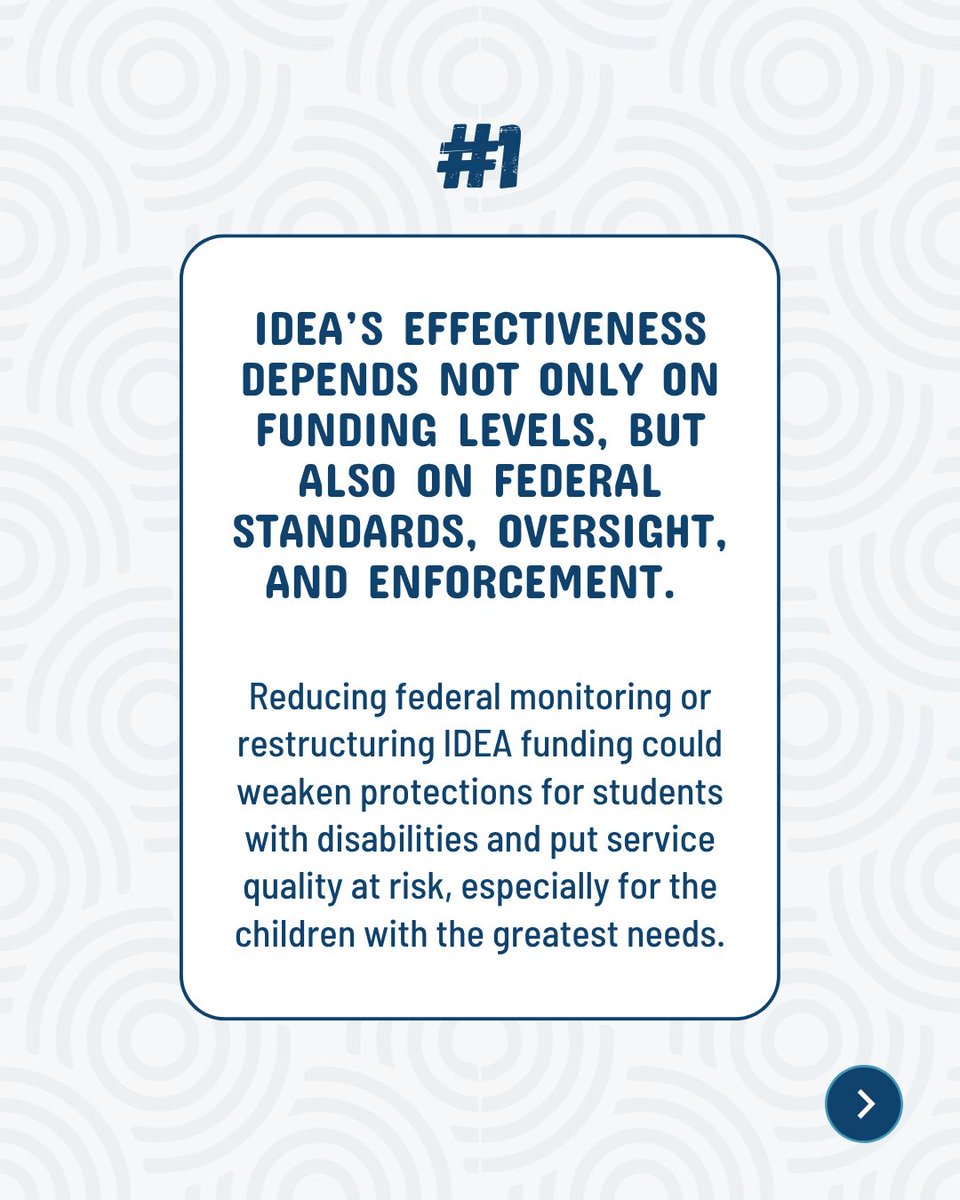 EdLawCenter's tweet photo. The role of the U.S. Department of Education in enforcing the Individuals With Disabilities Education Act is in flux. Find out why #IDEA and other federal support for students with disabilities needs to be protected. 

#federal #education #teachersoftiktok #departmentofeducation https://t.co/JJPsnHAcBP