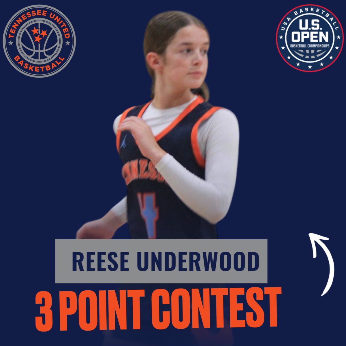 TNUnitedBall's tweet photo. Congratulations to Reese Underwood on winning the 3-Point Contest at the USA Basketball Open Championship this past weekend! 

Reese put on a shooting display against some of the top talent in the country, showcasing the hard work, dedication, and confidence. https://t.co/MgXIInAsU3
