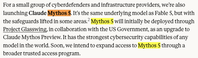 jack_spirou's tweet photo. soo..... which is it? Mythos 5 or Fable 5? 

They are not the same model, Mythos 5 is not yet available... so what are we doing here? taking the best score from both? Benchmark-maxxing hard, eh?...

https://t.co/1IJt61kyza https://t.co/NO7BfCOZg3