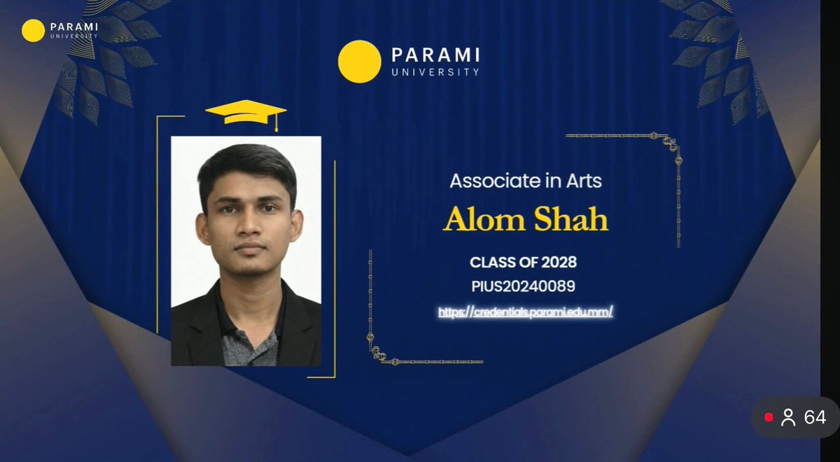 HSalim400445's tweet photo. Congratulations to all Rohingya Parami graduates. Against uncertainty, barriers, and countless challenges, you chose to keep going, and today, that perseverance has paid off.

#ParamiUniversity #ParamiU #PU
#ParamiCommencement https://t.co/eqSFZhkiWn