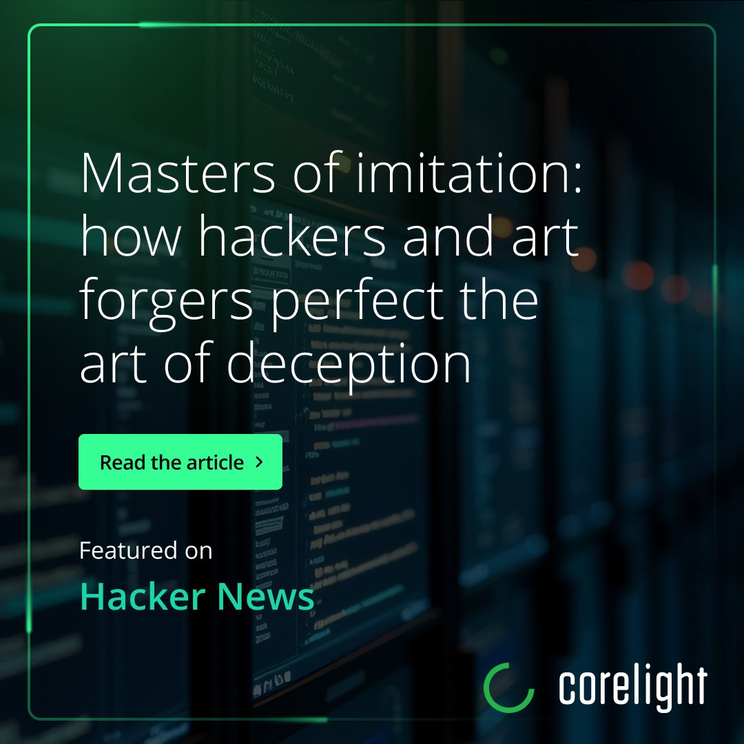 corelight_inc's tweet photo. The most effective attackers don't always stand out. They blend in.

Legitimate credentials. Trusted tools. Familiar patterns of activity.

A recent article in @TheHackersNews explores what it calls the "Age of Imitation" and why detecting modern attacks increasingly depends on understanding behavior, context, and the signals that distinguish legitimate activity from something else.

📖 Read the article: https://t.co/5lsfvzlcsw

#Cybersecurity #ThreatDetection #NetworkSecurity #ThreatHunting