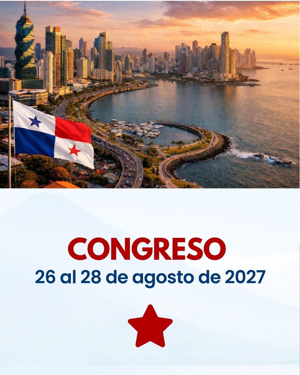 congresoslanh's tweet photo. 📅 ¡Rumbo a SLANH 2027! Panamá recibirá a la nefrología latinoamericana e iberoamericana. Conoce las fechas clave: trabajos libres desde el 13 de junio de 2026, precongreso el 25 de agosto y congreso del 26 al 28 de agosto de 2027. 🌐 https://t.co/S4cUapqFAQ #SLANH https://t.co/AnNk6r7SeH
