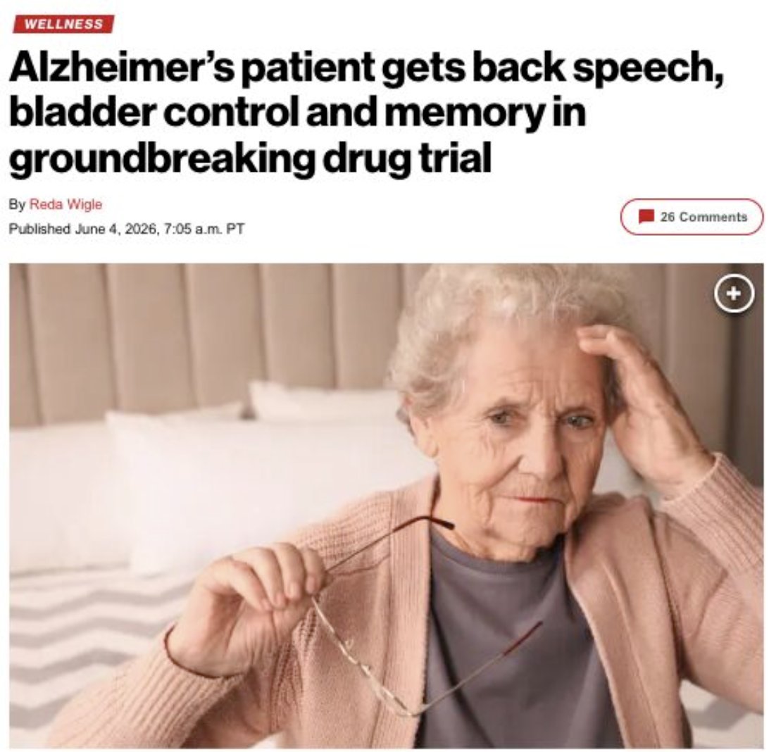 PaulAustin3w's tweet photo. An 80-year-old woman with advanced Alzheimer's, all but silent for five years, took 5 grams of psilocybin and woke up the next day telling stories about her life.  

This case study was published just a few days ago in Frontiers in Neuroscience, and I can't stop thinking about it.  

She had lived with Alzheimer's for a decade. The last five of those years she spent in the state we are all taught to dread: she was incontinent, could barely walk, and couldn't dress herself.  

Her speech had collapsed into single syllables, and her family had come to a painful acceptance that the woman they remembered was no longer reachable.  

Then she took five grams of psilocybin mushrooms in a single supervised session in Brazil.  The first hours of her journey were hard, with heavy sweating and a long, deep sleep-like state. Then, roughly nineteen hours later, she woke and spoke about her own life for close to four hours, pulling up real memories and events from her past.  

Over the following days, the changes kept coming.  

She regained bladder control after five years. She started dressing herself and walked with far less help than before.  She started meeting people's eyes again. She recognized her family and remembered who had visited her and what they had said.  

A month later, with the improvements still holding, the clinicians gave her a second, smaller dose of 3 grams. In that session, she described surfing with her son on a peaceful island, her whole face lighting up as she spoke.  At one point, she looked at the people caring for her and said, simply, "It is pleasant to come here."  

Her neurodegeneration is still there, and many of these improvements lasted for only weeks. Psilocybin did not completely reverse her Alzheimer's.  

But it forces a new potential to the surface, one that would stop any family that has lived through this in its tracks.  

We have treated the silence of late-stage dementia as a direct readout of dead tissue. We assumed the lost functions were gone, erased along with the neurons.  This case suggests those functions may never have been destroyed at all, only locked away, and that a powerful enough shake-up of the brain's networks can briefly make them accessible again.  

I wrote recently about a 92-year-old woman with advanced Alzheimer's who had slipped into a near-vegetative state after eleven years with the disease.

Once her caregiver began giving her microdoses of LSD, she started talking, reading, and recognizing the people she loved, and her wit and personality came back with her.  

Both psychedelics produced the same result no one thought was possible: a person their family had already grieved, back in the room with them for a while.  If this much can come back, even briefly, then the question worth asking is what else we could reach through responsible psychedelic therapy.  

Which neurological condition would you most want to see psilocybin studied for next?