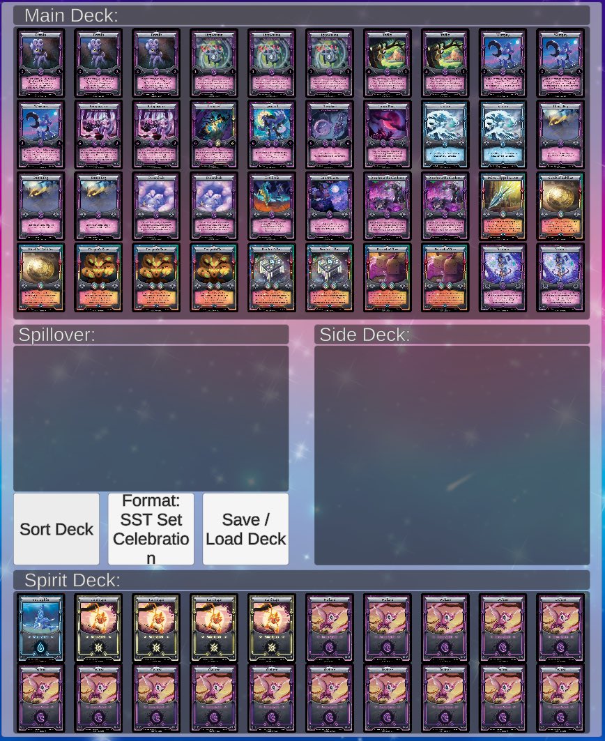 Lernonad's tweet photo. Been talking about it in discord so I’ll mention it here. Won my #ElestralsTCG Sunstrike Set Celebration with Lunar Control (midrange). No side deck because no one else had a side deck. https://t.co/N0pVSkeFFj
