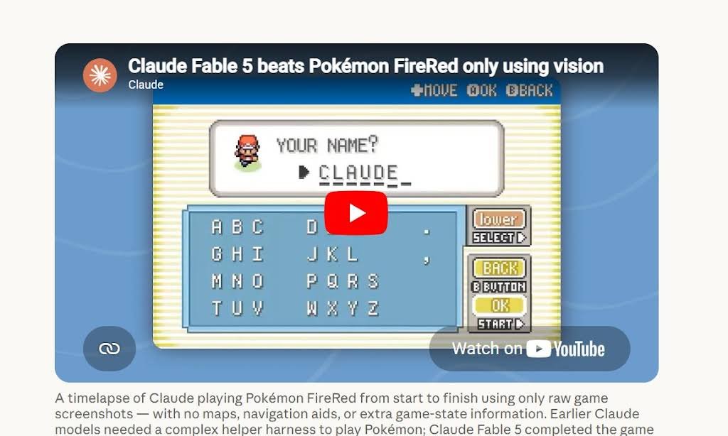 Muzanxdev's tweet photo. Secret unlisted video on the site. They give a claude Fable Mascot with a NAME

youtube: https://t.co/fVyWuZcZtq

site: https://t.co/O3grueDr44 https://t.co/R5fHZ9QJOO