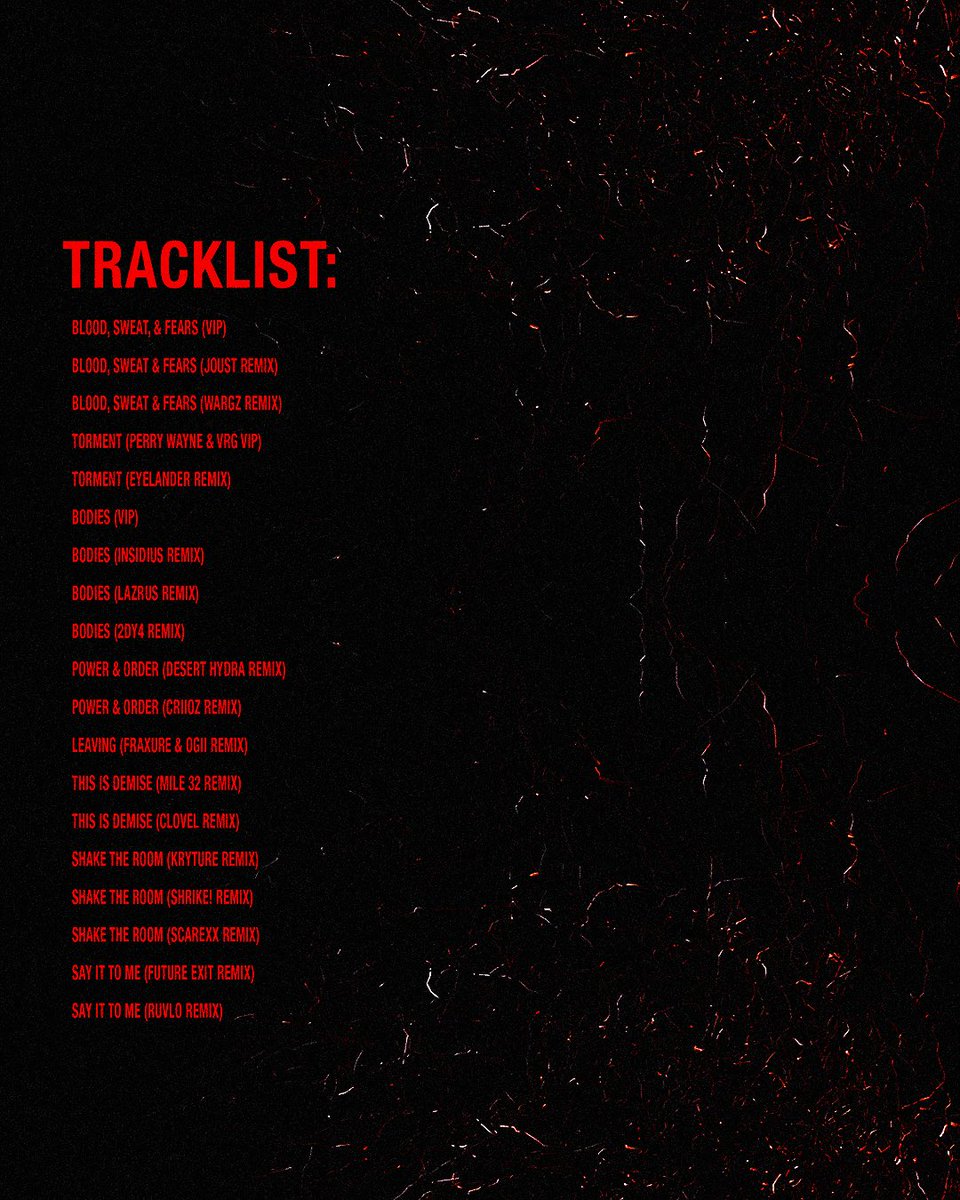 perrywaynemusic's tweet photo. BLOOD, SWEAT &amp; FEARS
[THE REMIX ALBUM]

19 TRACKS OF PURE INTENSITY 

OUT FRIDAY https://t.co/WeHwMKbvL7