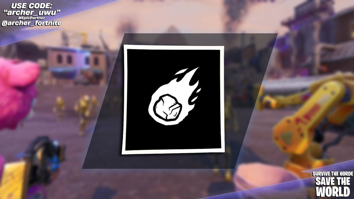 archer_fortnite's tweet photo. Returning tonight in Save the World:

Event Shop:
- Bowler

Survive the Horde:
- Meteor Banner

THIS IS THE FINAL WEEK OF SCURVY SHOALS