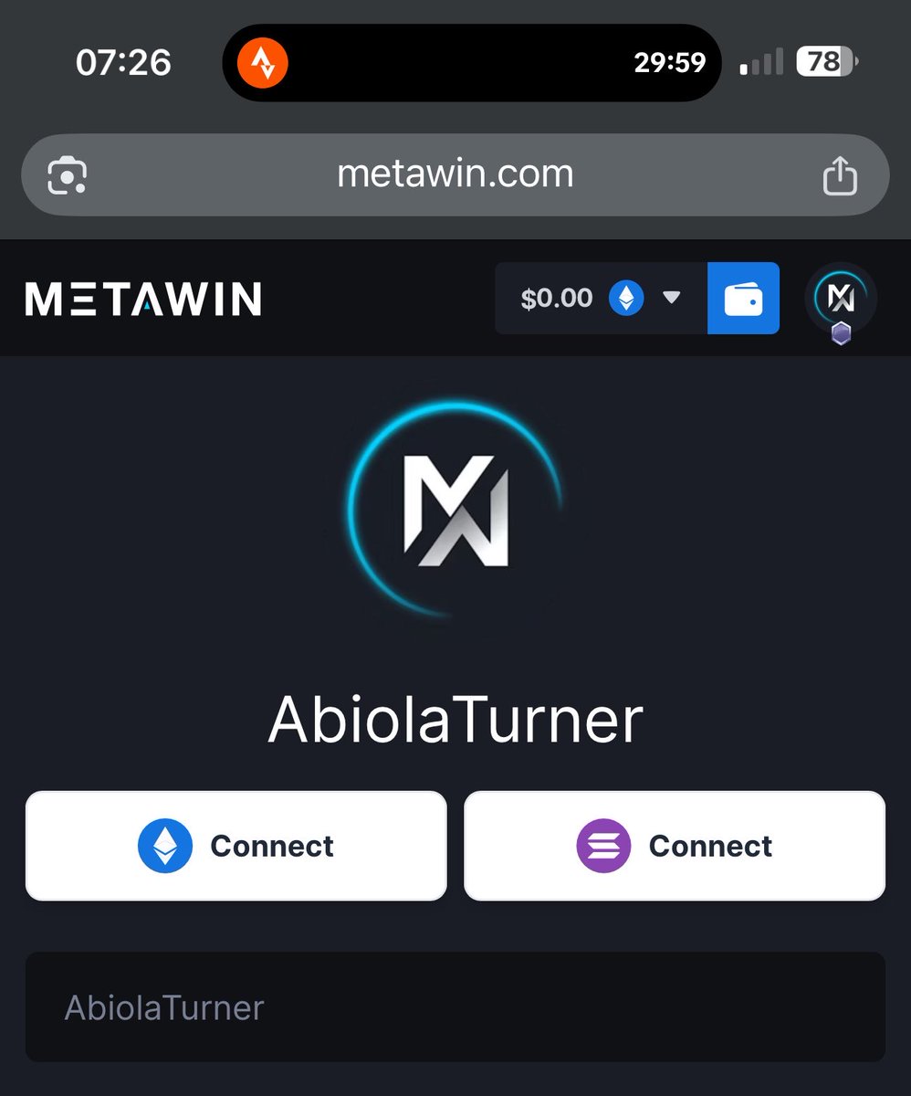 Metawin Wallet @CryptoZin @MetaWin This is mine yeah Thanks for that g Sol addy ...