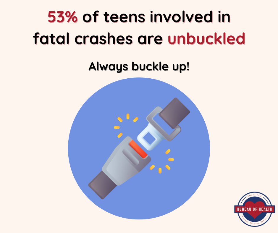 YorkCityHealth's tweet photo. A lot of teens aren't wearing a seat belt. Parents, make sure your teen buckles up every trip, every time!

Click it or ticket. Don't risk it. https://t.co/YPkQXzXDzF