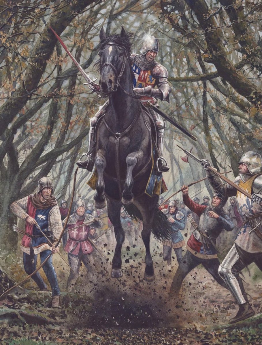 HlSTORYmatters's tweet photo. Sir Ralph Percy at the battle of Hedgeley Moor in 1464, by Renato Dalmaso https://t.co/EOOPSQ0aSf