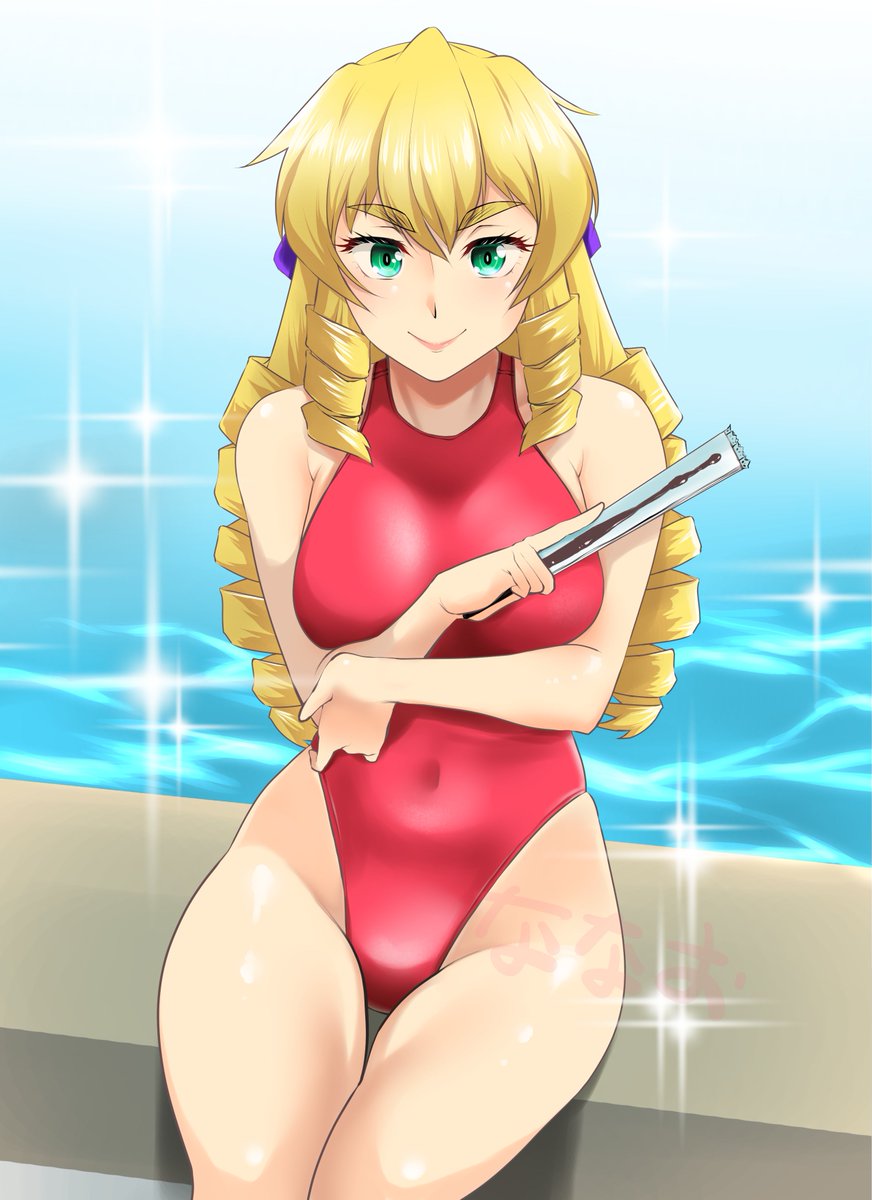 ラム・インベーダー(うる星やつら) 「#競泳水着が需要あると聞いて」|七緒双葉@Skeb募集してますのイラスト