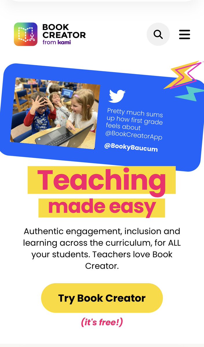 DMerida4321's tweet photo. ❗️Teachers❗️ do not sleep on Book Creator!  So many fun ways to create books and allow students to design their own as well!  Use this stormy day to explore all the options!!!  @KEDCGrants @passport2lead https://t.co/5m6pKeqmKR