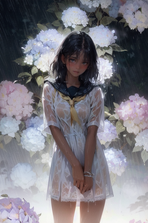 おセンシの時間 今回のテーマ「雨とおセンシ」☂️ SFW illustration