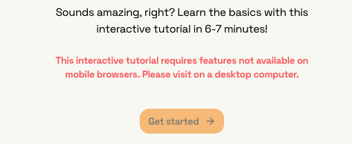 joeriddles10's tweet photo. @notacheetah I can't click `Get started` but I'm definitely on desktop. I tried both Firefox and Chrome. https://t.co/ZwACJz2zxv