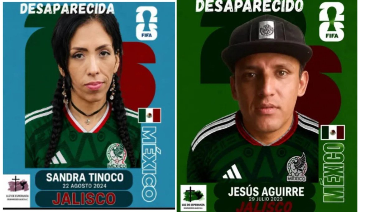 RetaAlMundial's tweet photo. Con alineaciones futbolísticas creadas con IA, el Colectivo Luz de Esperanza desafía el olvido estatal de las desapariciones y aprovechará los reflectores mundialistas para visibilizarlos y encontrarlos. Lee la nota completa acá ➡️ https://t.co/ke6h1nN7Uf https://t.co/8pBPNZUw7g