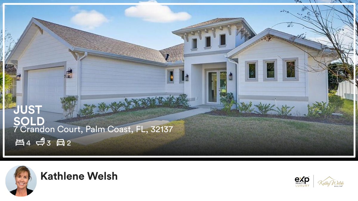 KathyWelsh3180's tweet photo. 🛌 4 🛀 3 🚘 2
📍 7 Crandon Court, Palm Coast, FL, 32137

My latest sale on RateMyAgent.
Real Estate SL3518182
https://t.co/8e6uAJtdXp

...
#ratemyagent #realestate https://t.co/6fjzf6niA4