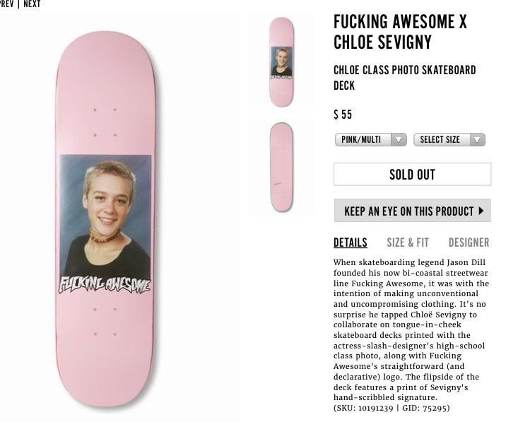 letmefeedonyou's tweet photo. chloe sevigny x fucking awesome skateboard deck https://t.co/RUD9sSy1ff