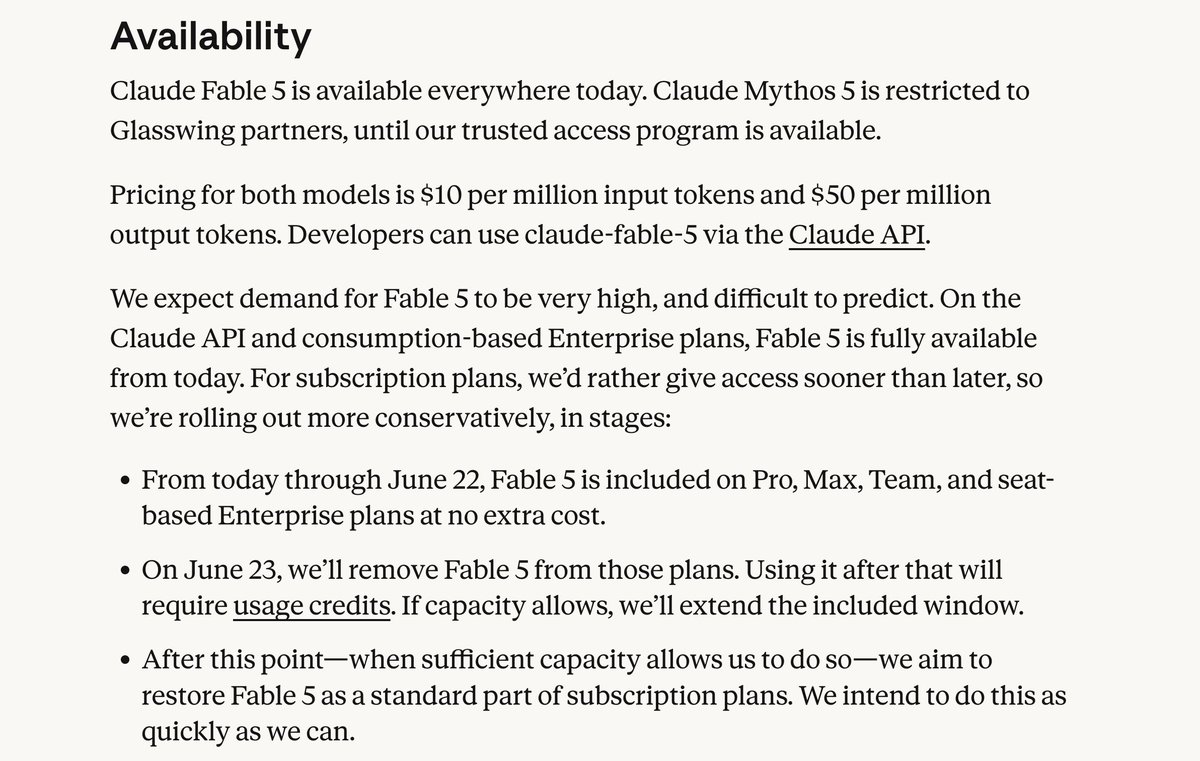Model availability.

"Pricing for both models is $10 per million input tokens and $50 per million ou...