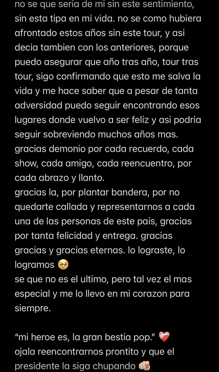 juulsq's tweet photo. gracias eternas @lalioficial ❤️‍🩹🥹 https://t.co/hpkkI5DoNE