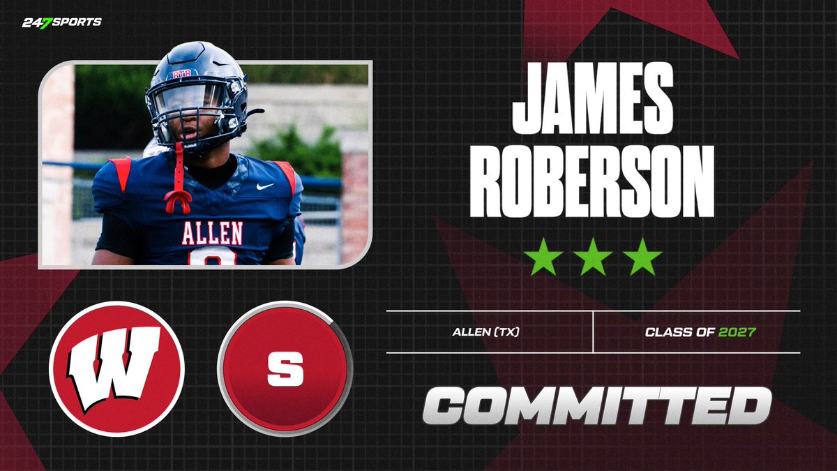 TheRealNickOsen's tweet photo. BREAKING: Texas Safety James ‘Trey’ Roberson has committed to WISCONSIN https://t.co/rEMEciaMe1