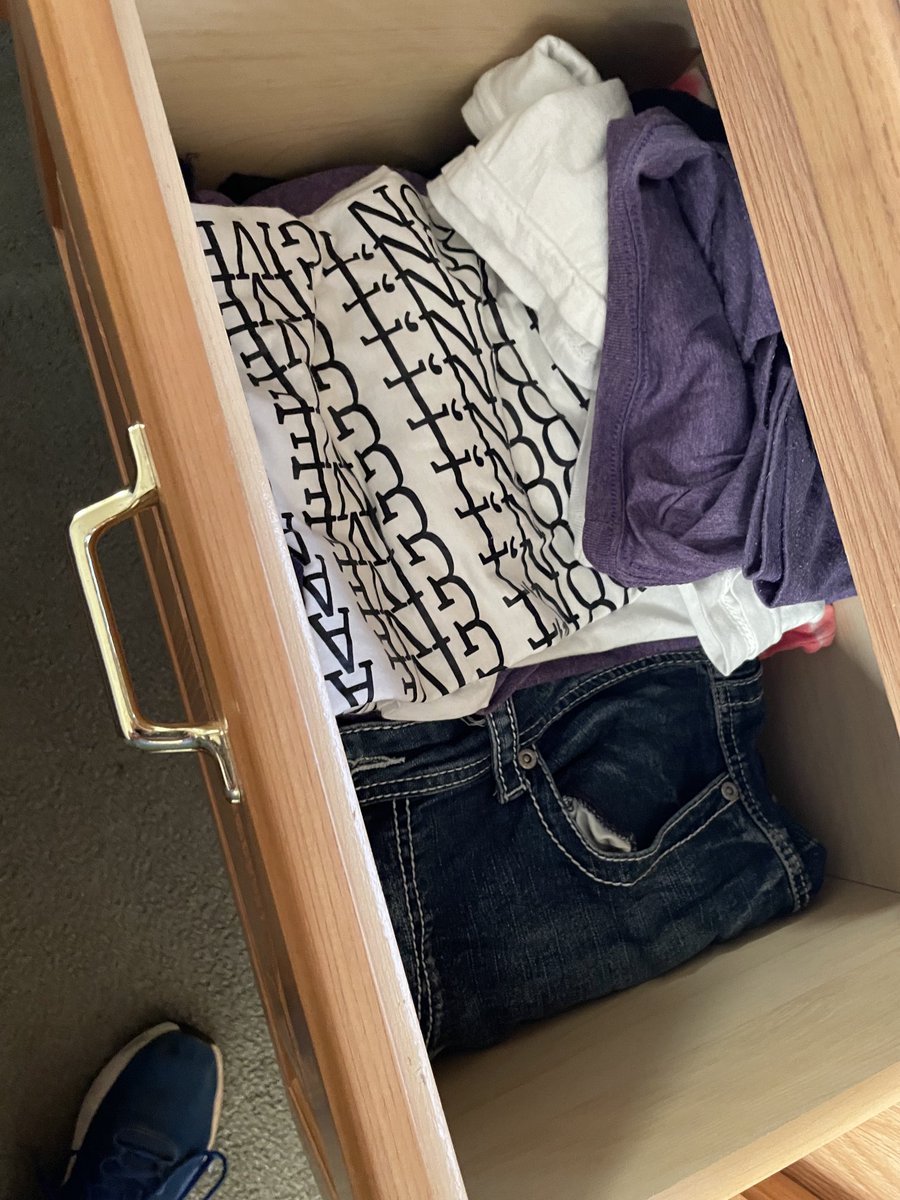 Walleye1027's tweet photo. Camping this weekend 
Wife’s clothes all packed so nice in the draws….. then there’s mine all packed so nice 😂 https://t.co/qoT9uNjpHe