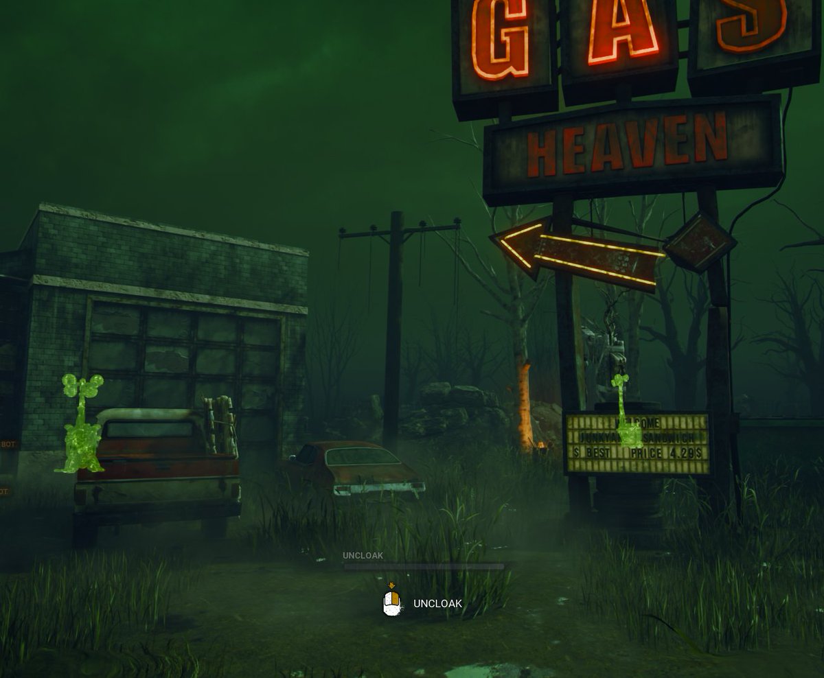dvveet's tweet photo. Ice Nine Kills is officially coming to Dead by Daylight. 

Their newest teaser shows Autohaven Wreckers, most recognizable by a truck with tires in it and the Gas Heaven sign.

It will be announced during the Anniversary Stream. https://t.co/vLvddpciPC