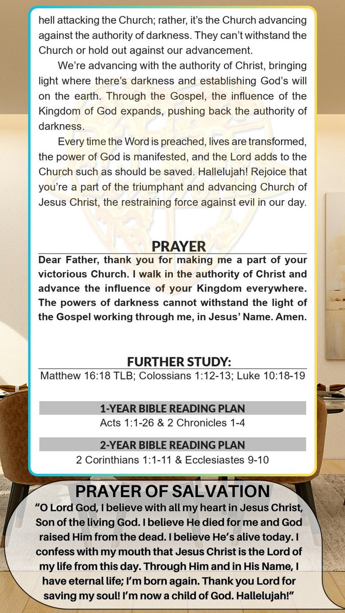 Tell_theUntold's tweet photo. Rhapsody of Realities: 09 June 2026

The church is the advancing force https://t.co/y79I3L9LcW