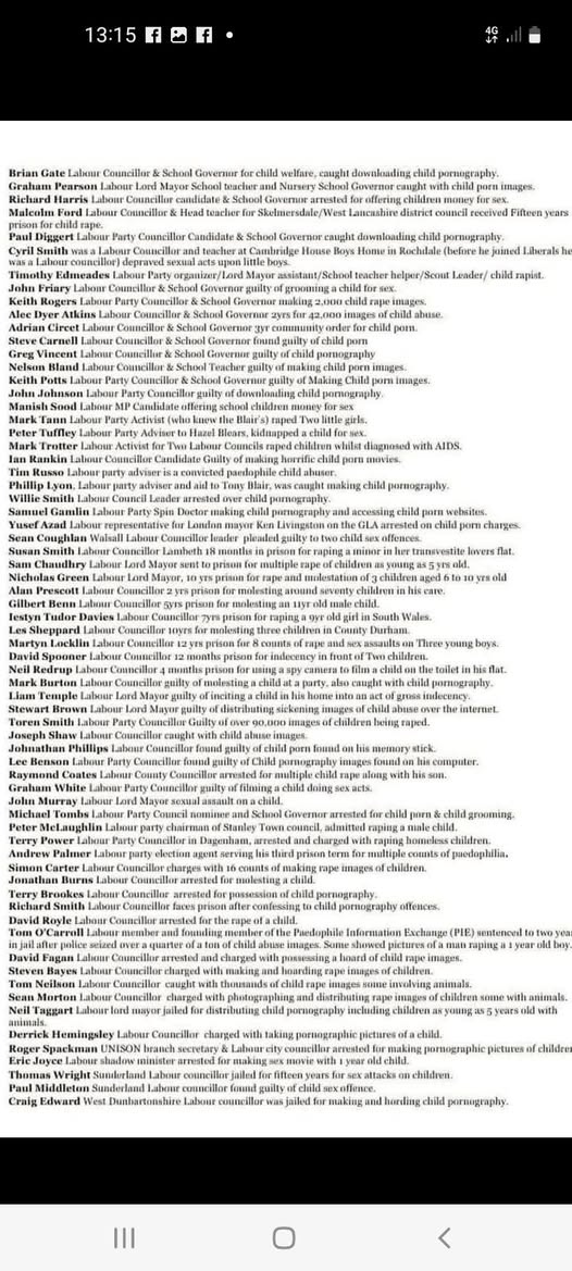 Hammertimemt's tweet photo. @labourpress @Nigel_Farage Labour the party of nonces https://t.co/dJBFMxHDNm