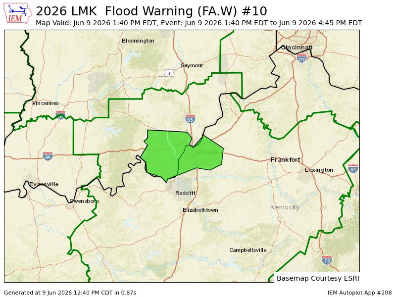 JessaminecoEMA's tweet photo. LMK issues Flood Warning for Floyd, Harrison [IN] and Jefferson [KY] till Jun 9, 4:45 PM EDT https://t.co/p1DbASylBo https://t.co/VqE6e0j3Tc