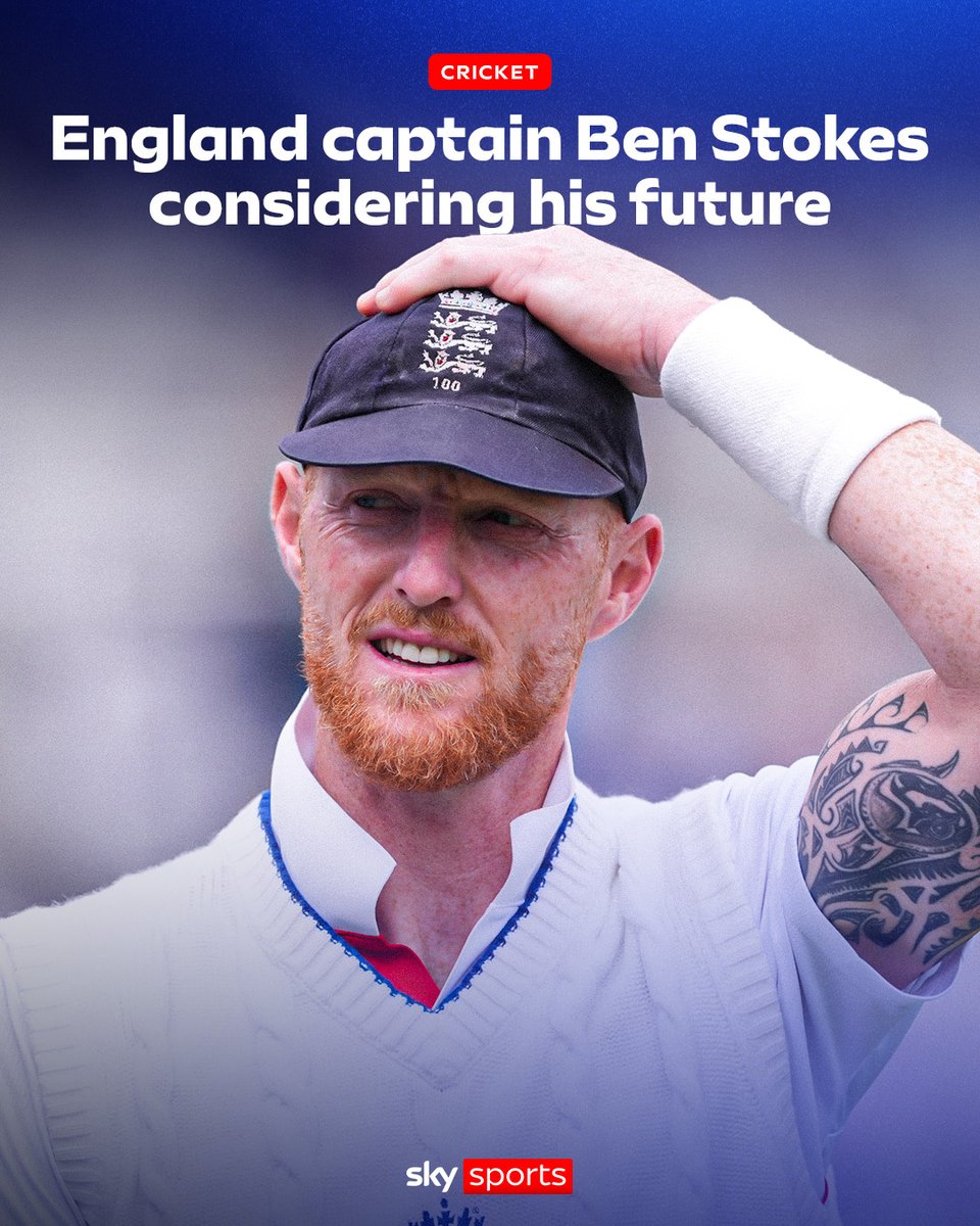 SkyCricket's tweet photo. Sky Sports News understands Ben Stokes future is considering his future after he and Gus Atkinson breached the England team’s new midnight curfew and were at a nightclub when an altercation took place with a Saracens rugby player. https://t.co/IzaG8gRlMv