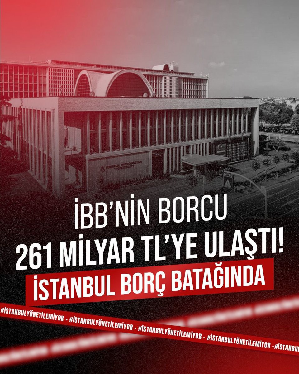 nevzatyucetr's tweet photo. Ortada tamamlanmış büyük bir vizyon projesi yok! Kronikleşmiş sorunlara üretilmiş kalıcı çözümler yok!

Peki, İBB’nin borcu nasıl oldu da 261 milyar TL’ye ulaştı?

İstanbul; plansızlığı, savurganlığı ve kötü mali yönetimi hak etmiyor.

#İstanbulYönetilemiyor https://t.co/3gjdwuJh4b