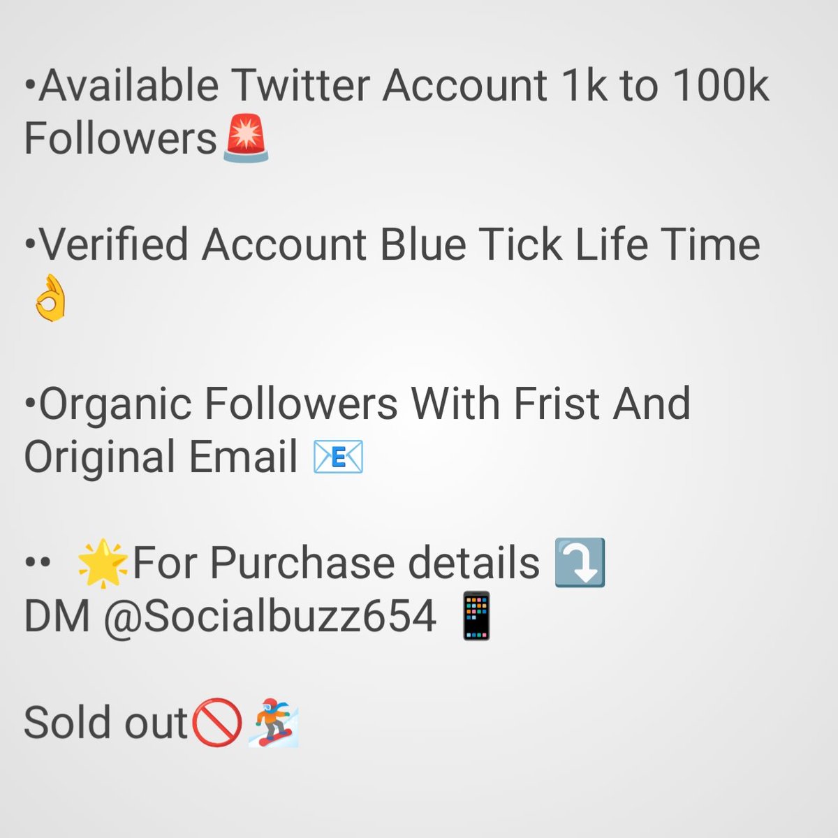 stokmarketing11's tweet photo. 💁‍♀For sell Twitter fans(对于推特粉丝)✅
👍Dm telegram massage

= https://t.co/kYc3F7L1AB https://t.co/yJMdsVeavF